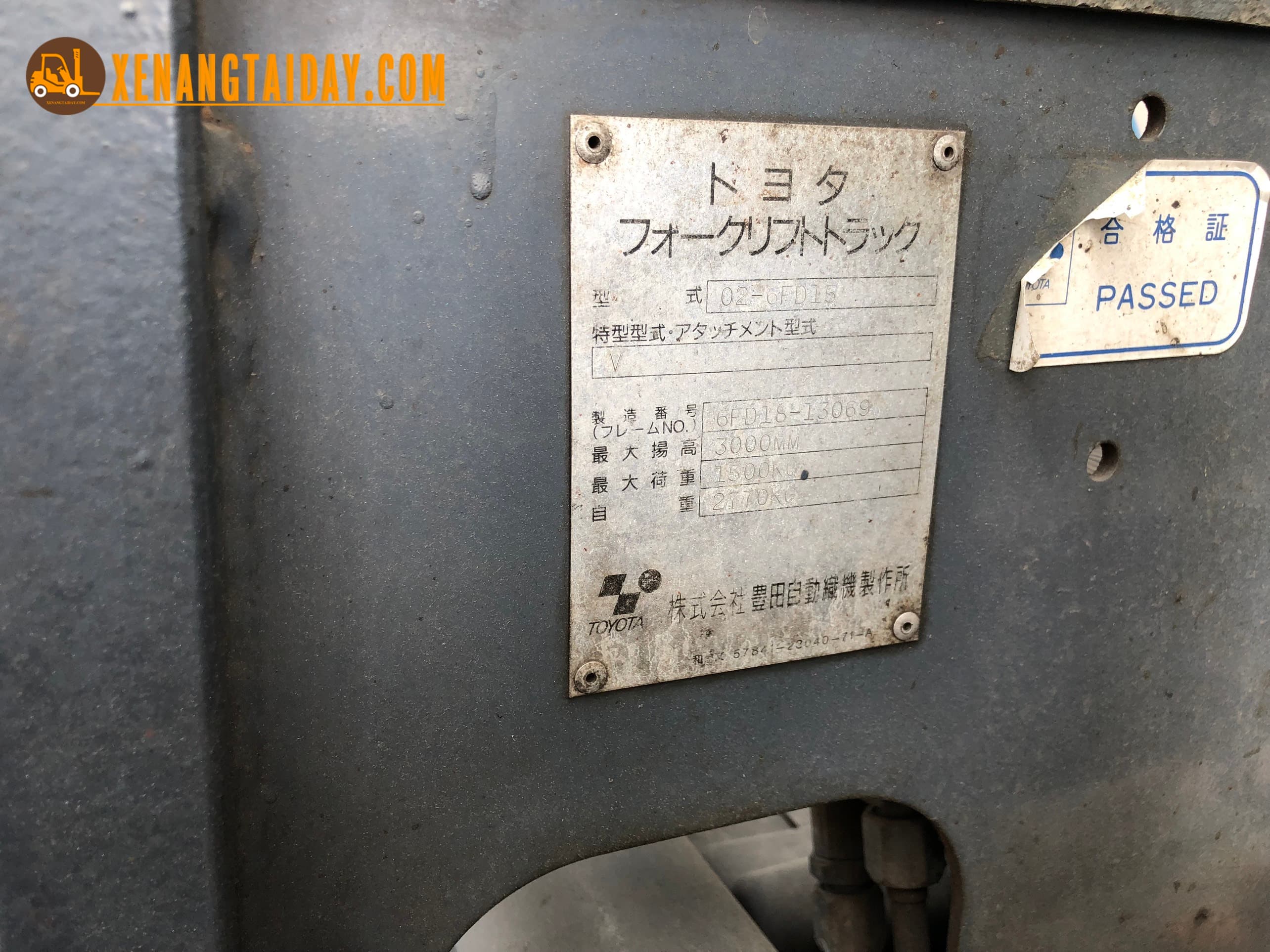 Xe nâng dầu TOYOTA 02-6FD15 - Ảnh 2